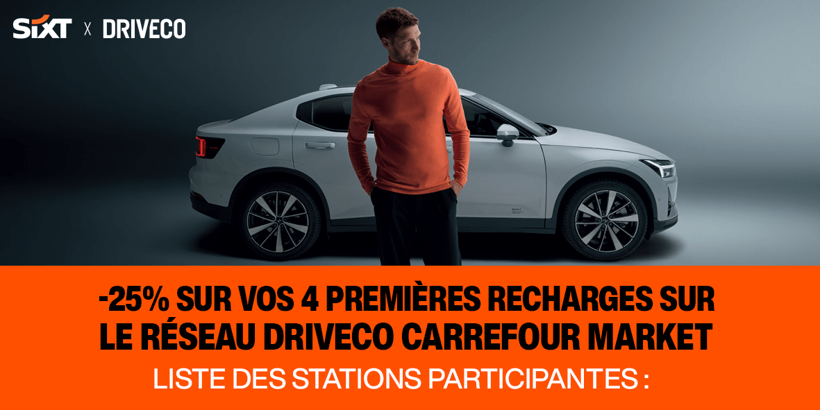 DRIVECO, SIXT, partenariat, voiture électrique, recharge de voiture électrique