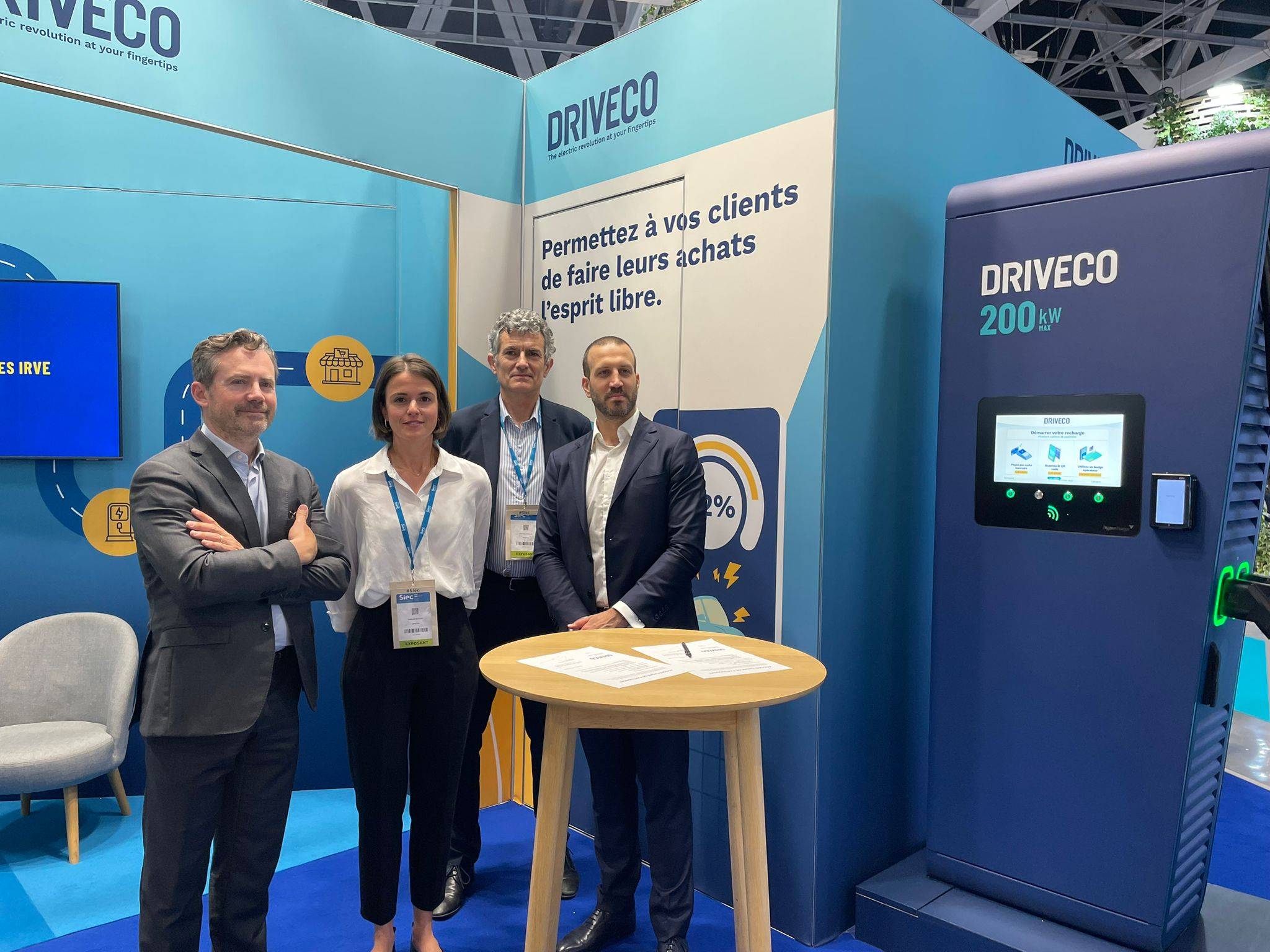 Photo des participants DRIVECO x Whiterock à l'occasion du salon SIEC 2025